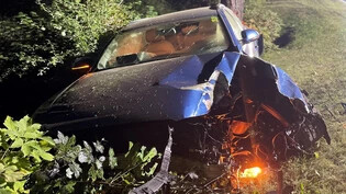 Glück im Unglück: Das Auto des 71-jährigen Italieners wurde total beschädigt. 