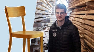 «Das Holz ist ein alter Zeitgenosse», sagt Sägerei-Chef Gauthier Corbat – sein Familienunternehmen liefert das Holz für die Stühle der Glarner Möbelmanufaktur Horgenglarus.