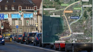 Wo die Blechlawine dereinst durch soll: Eigentlich wurde mittels Volksabstimmung die Variante Mitte erkoren – doch nun macht eine neue Idee die Runde.