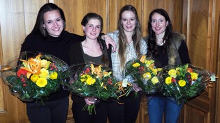 Die vier Finalistinnen (v.l.): Andrea Cavegn-Beer (Graubünden), Renate König-Fahrni (Bern), Gina Imfeld (Obwalden) und Mariella Cotti (Graubünden) machten den Sieg unter sich aus.
