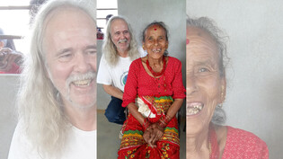 Joy Cavegn mit einer Patientin in Nepal.