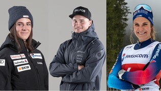 Talina Gantenbein (Skicross), Dario Caviezel (Alpin Snowboard) und Alina Meier (Langlauf) wollen nach Peking.
