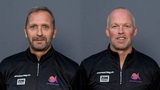 Das Trainerduo Jani Westerlund (links) und Mikael Fernström verlässt Piranha Chur per sofort.

