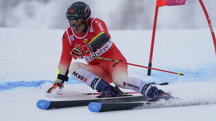 Aufgeboten: Skirennfahrer Gino Caviezel fährt in Val dÌsère um ein Tor. 