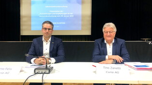 Arno Felix (l.) und Tino Zanetta von der Firma Curia AG präsentierten dem Gemeinderat die Ergebnisse der Administrativuntersuchung.