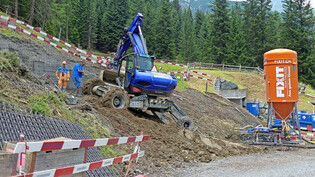 Direkt neben dem Wasserreservoir Wolfgang entsteht die neue Pumpstation der DKB. 