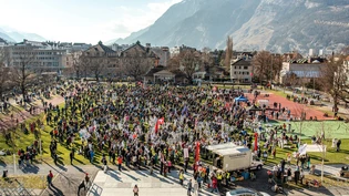 Stiller Protest Demo Demonstration Kundgebung Corona Coronavirus Pandemie Covid 10 Quaderwiese Chur 