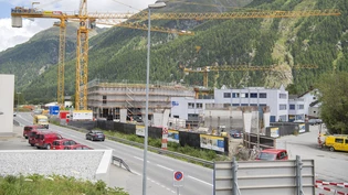 Baustelle Cho d`Punt Samedan Einkaufszentrum Industrie