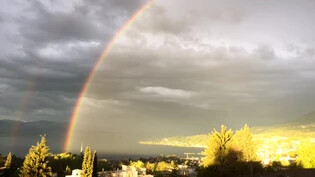 Am Samstagabend konnte ein doppelter Regenbogen über Richterswil beobachtet werden