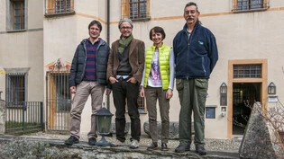 Nicolò Paganini, Kaspar Howald, Ornella Isepponi und Daniele Raselli (von links) vom Projekt «100% Valposchiavo».