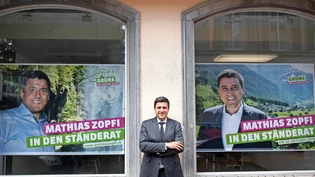 An der Bankstrasse 30 in Glarus hat sich der grüne Ständeratskandidat sein Wahlkampfbüro eingerichtet.