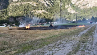 Fünf Aren Ackerland sind vom Feuer beschädigt worden.