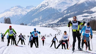 Traumwetter und optimale Pistenverhältnisse: Impression von der malerischen Strecke zwischen Samedan und S-chanf.