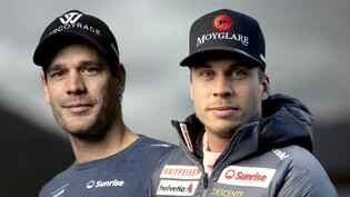 Zwei Routiniers: Thomas Tumler (links) und Gino Caviezel starten mit unterschiedlichen Vorzeichen in den Riesenslalom von Adelboden.
