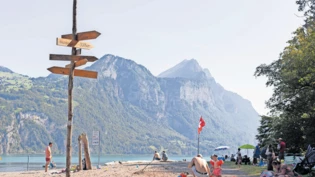 Eine Perle am Walensee: Der Gäsistrand ist im Sommer ein beliebtes Ziel.