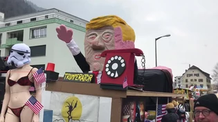 Kein Hitlergruss: Hier betätigt Donald Trump den roten Knopf.