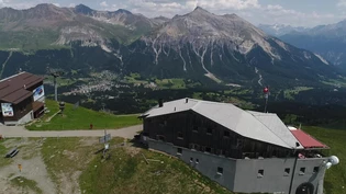 Der Piz Scalottas auf der Lenzerheide aus der Vogelperspektive.