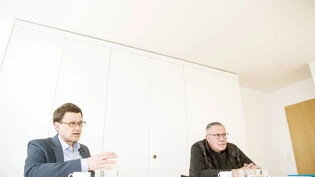 Maurus Blumenthal
(links) und Viktor Scharegg äussern sich zum gescheiterten Rahmenabkommen. 