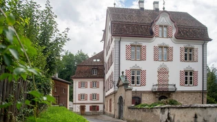 Versteckte Schönheit: Von Trin her kommend, sieht man das «Schlössli» von Tamins in einer Kurve gleich nach der Dorfeinfahrt liegen.