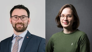 Thomas Tschudi (links) hat mit der SVP das Klimagesetz bekämpft und im Kanton Glarus gewonnen. Lisa Hämmerli von Klima Glarus kann sich dafür über das nationale Ja freuen.