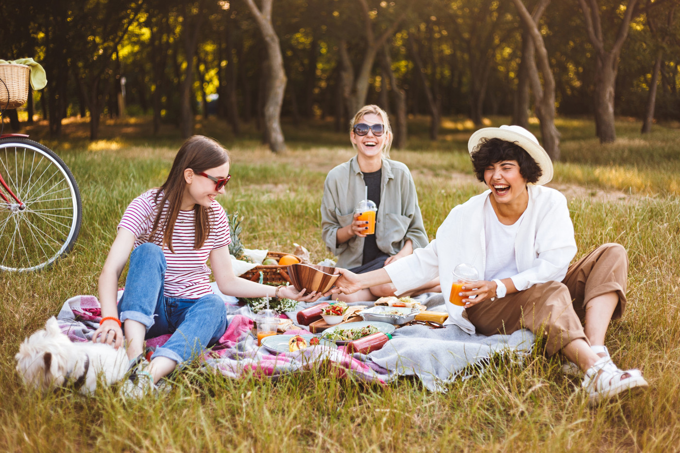 Picknicken: Mit leckerem Essen und guter Gesellschaft lässt sich der Tag geniessen.