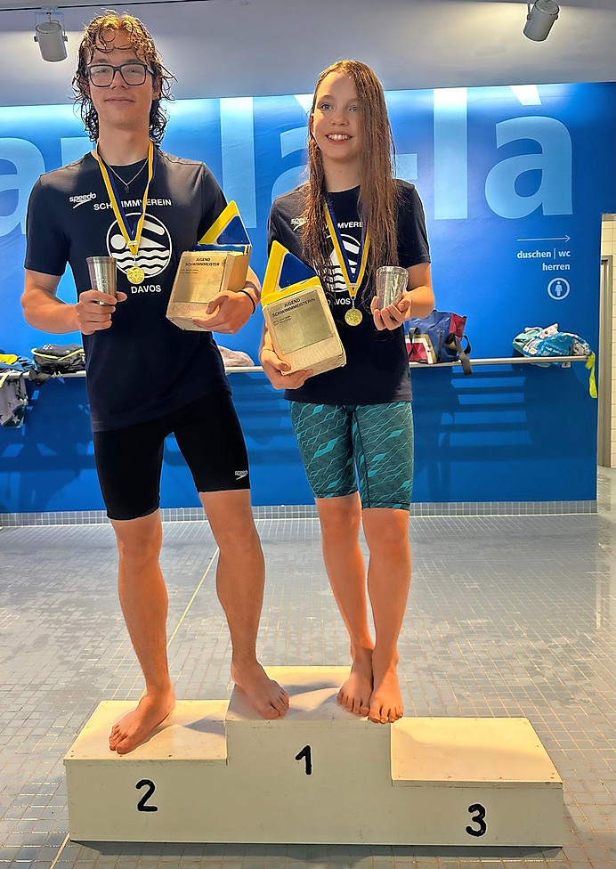 Schülermeister Sandro Weber und Schülermeisterin Zsofia Varga.