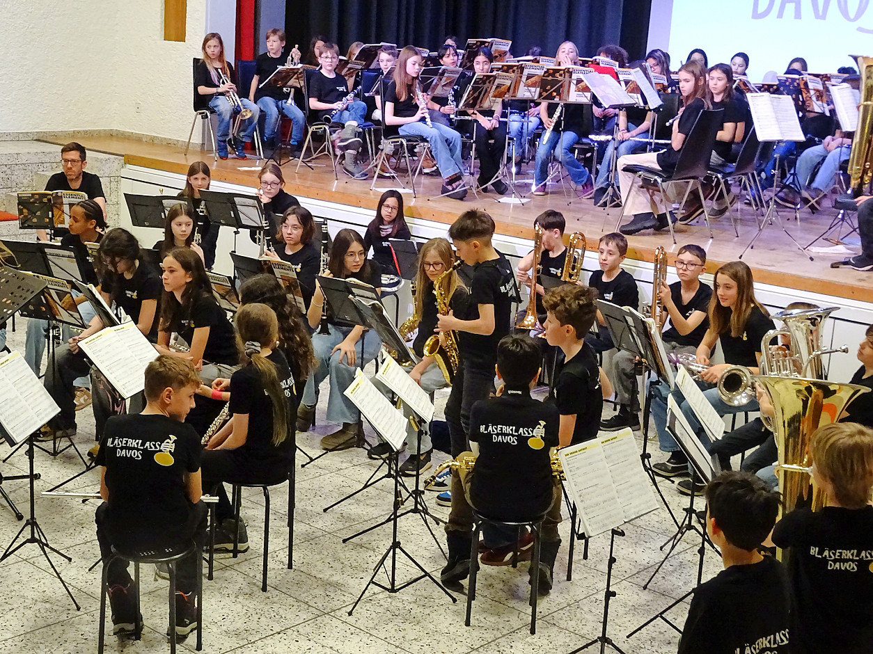 Solo eines Saxofonisten der fünften Klasse. 