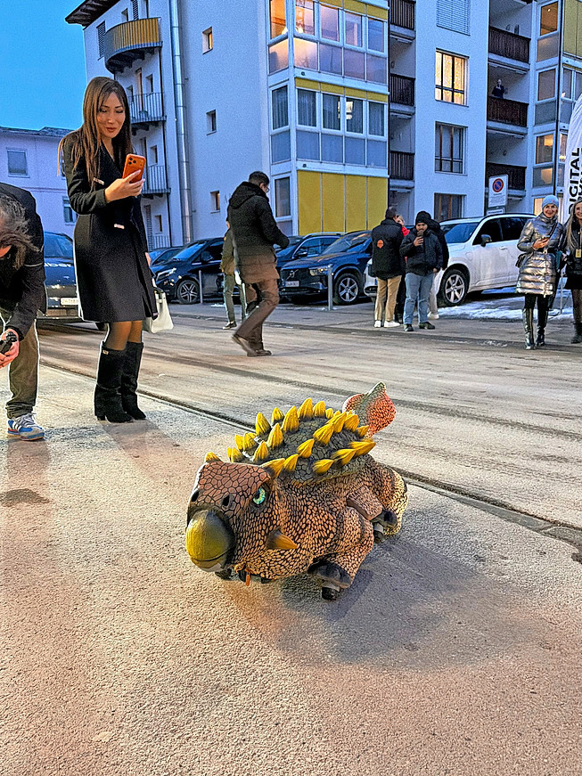 Dino liebt die Bühne und ...